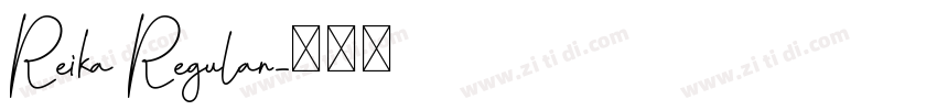 Reika Regular字体转换